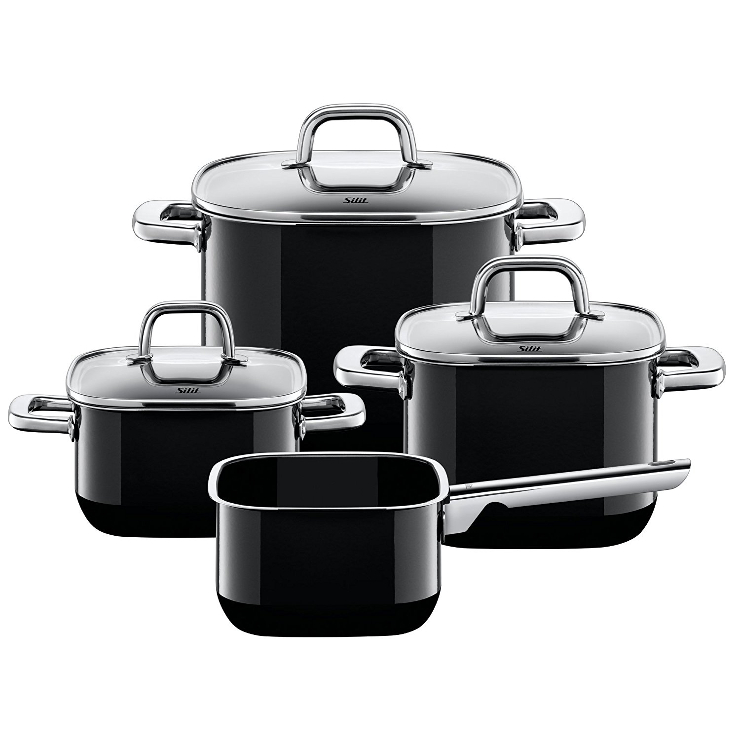 Silit Набір каструль 4 предмета Quadro Black | https://grandposuda.com.ua