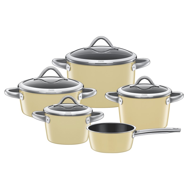 Silit Набір каструль 5 предметів Vitaliano Vanilla | https://grandposuda.com.ua