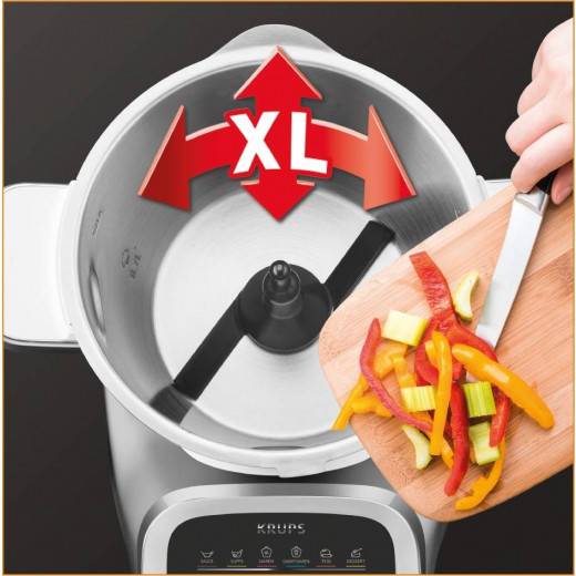 Кухонний комбайн c подрібнювачем HP 50A81, 35 х 31 х 32 см, білий Prep Cook XL KRUPS | https://grandposuda.com.ua
