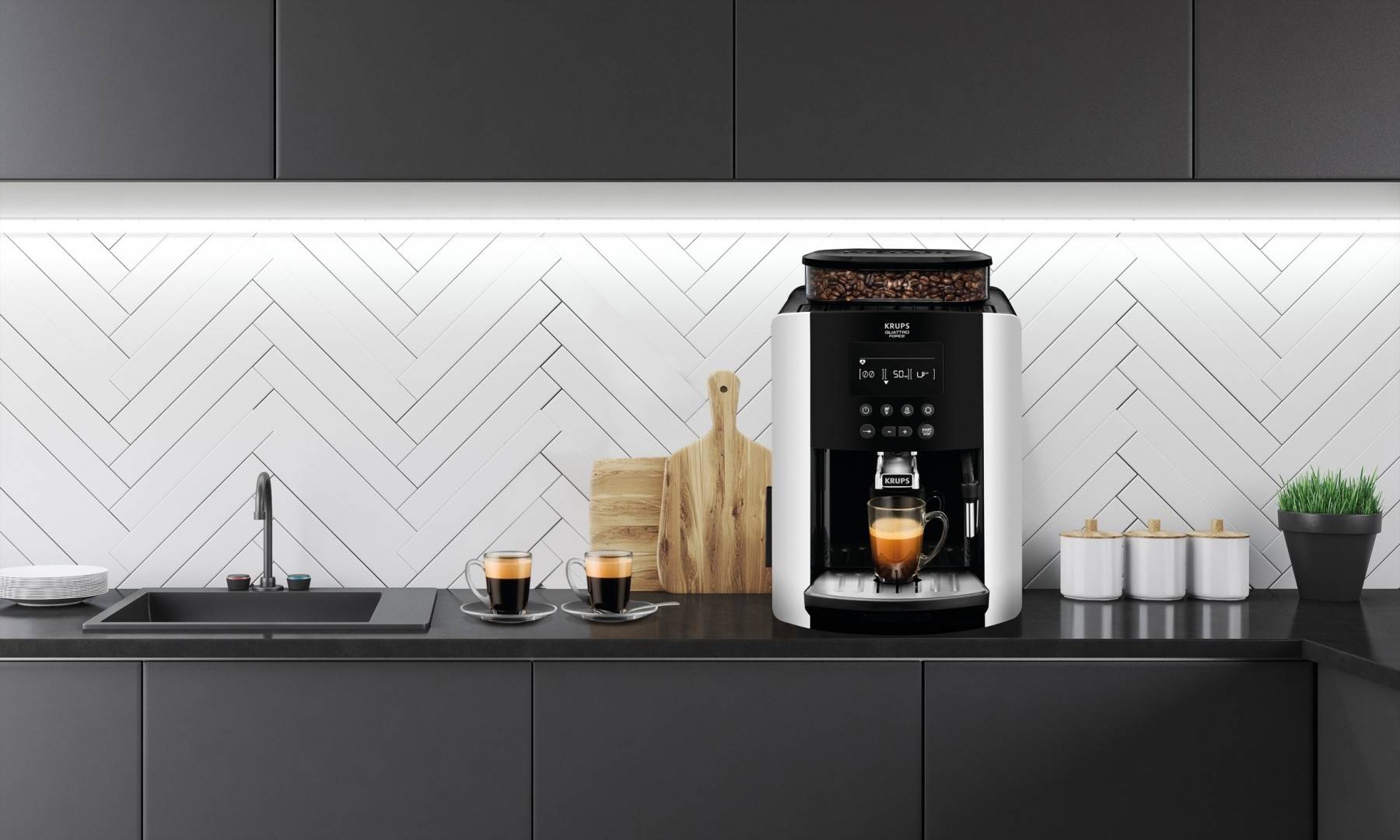 Кофемашина EA8178 Arabica KRUPS | https://grandposuda.com.ua