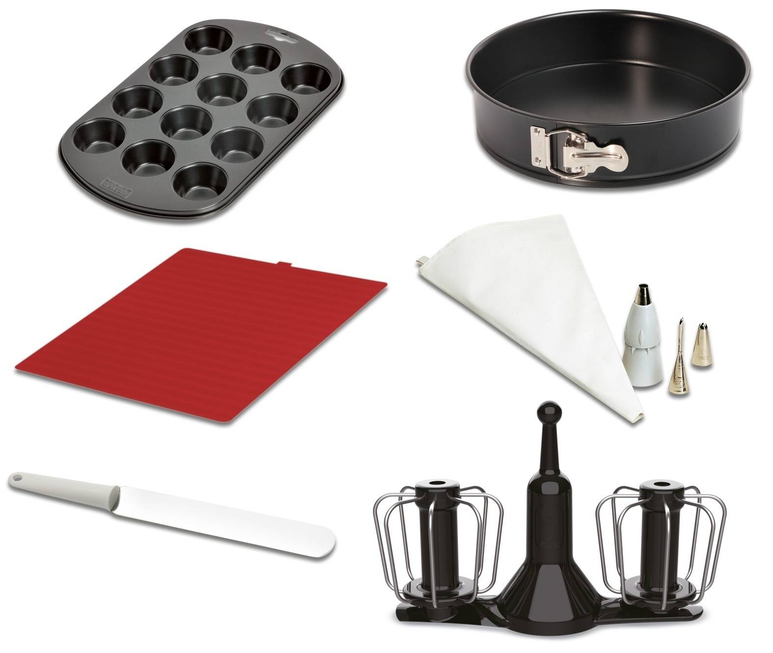 Набор для выпечки, антрацит XF 5560 Prep&Cook KRUPS | https://grandposuda.com.ua