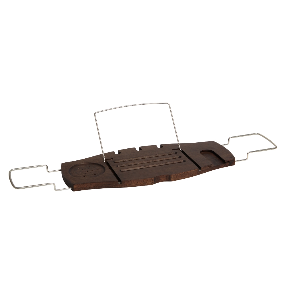 Umbra Полиця для ванної 71,1-94x21,6x3,8 см коричнева Aquala Bathtub Caddy | https://grandposuda.com.ua