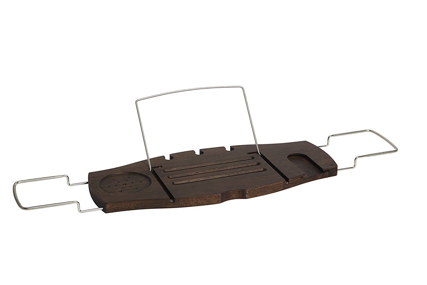 Umbra Полка для ванной 71,1-94x21,6x3,8 см коричневая Aquala Bathtub Caddy | https://grandposuda.com.ua