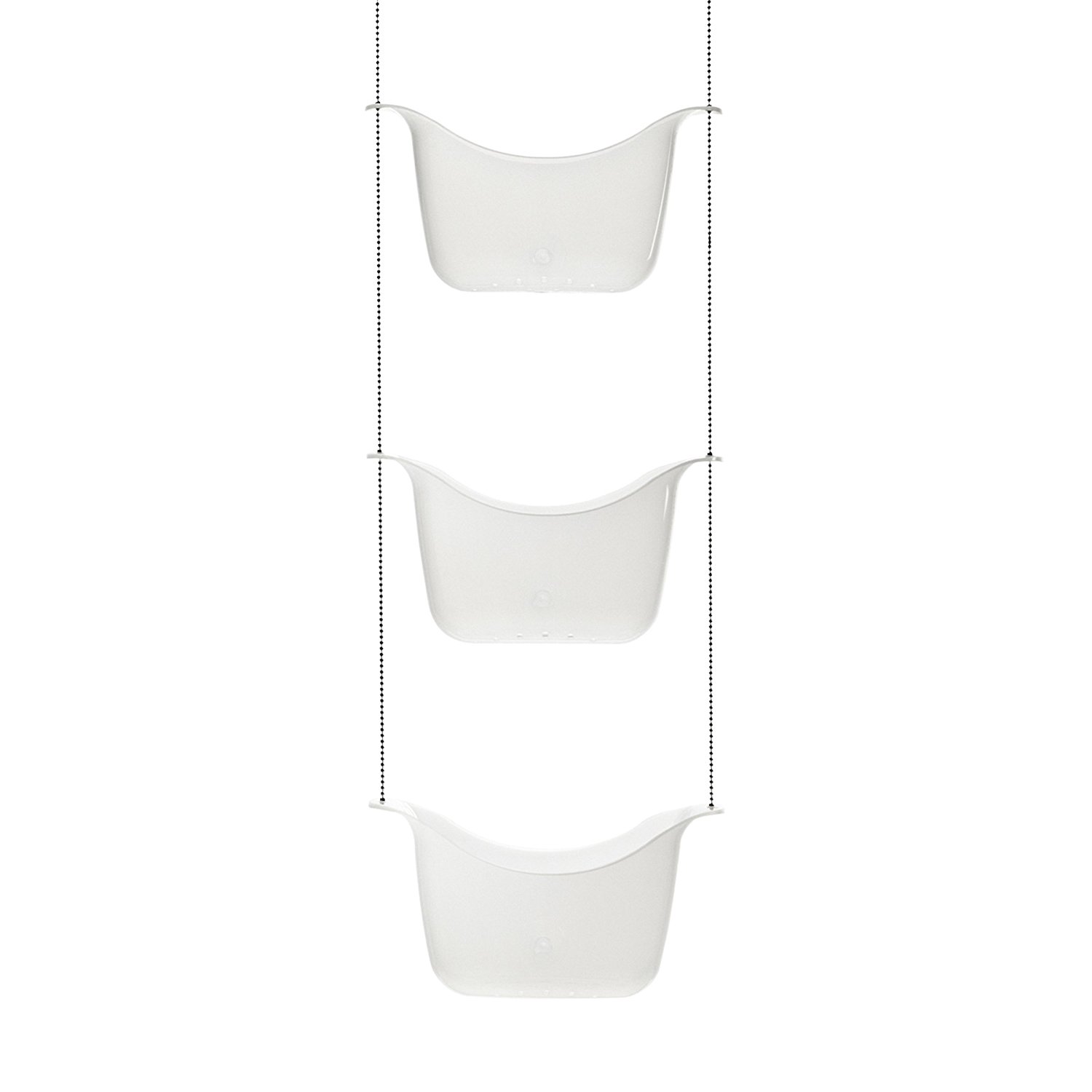 Umbra Полки для ванной 91x28x13 см белые Bask Shower Caddy Trans | https://grandposuda.com.ua