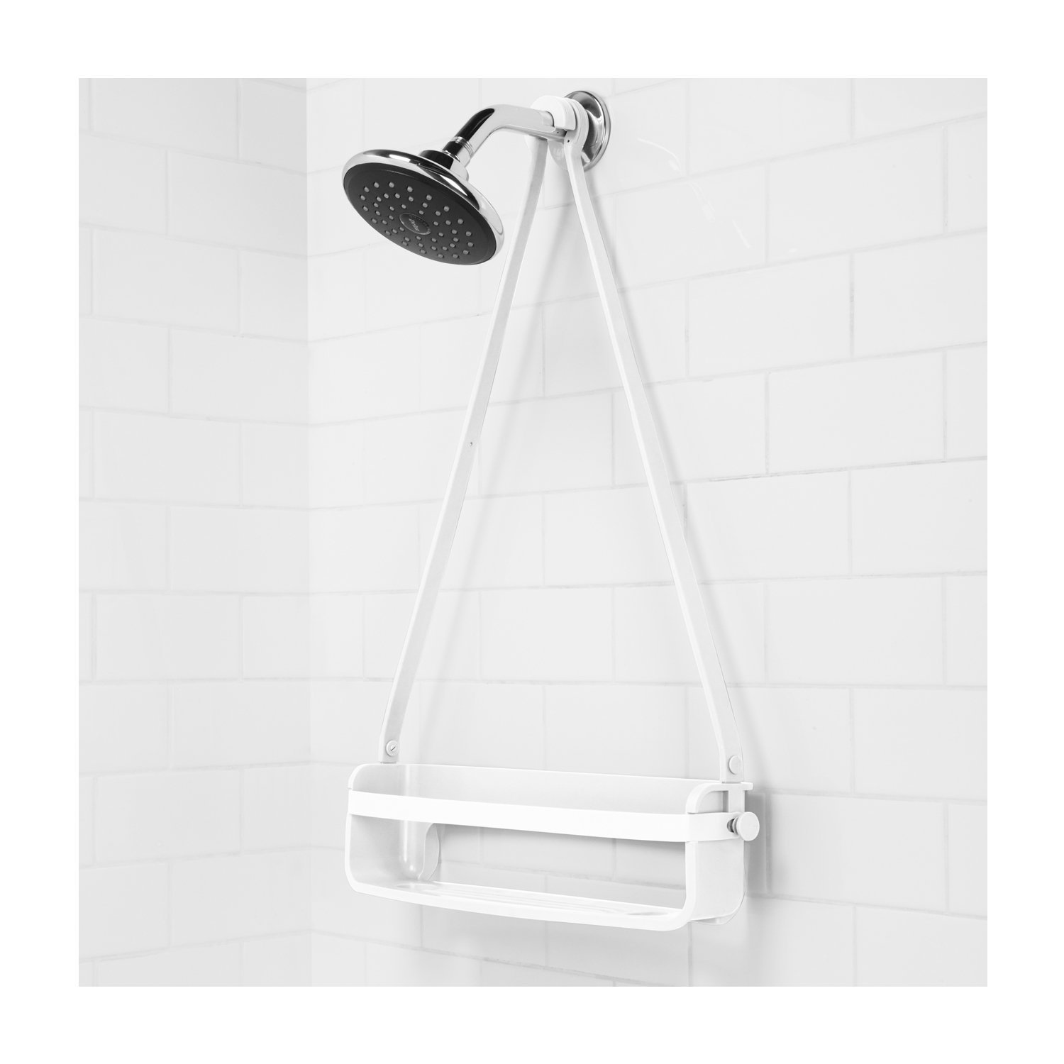 Umbra Полиця для ванної 40,64x11,11x62,23 см біла Flex Duschregal | https://grandposuda.com.ua