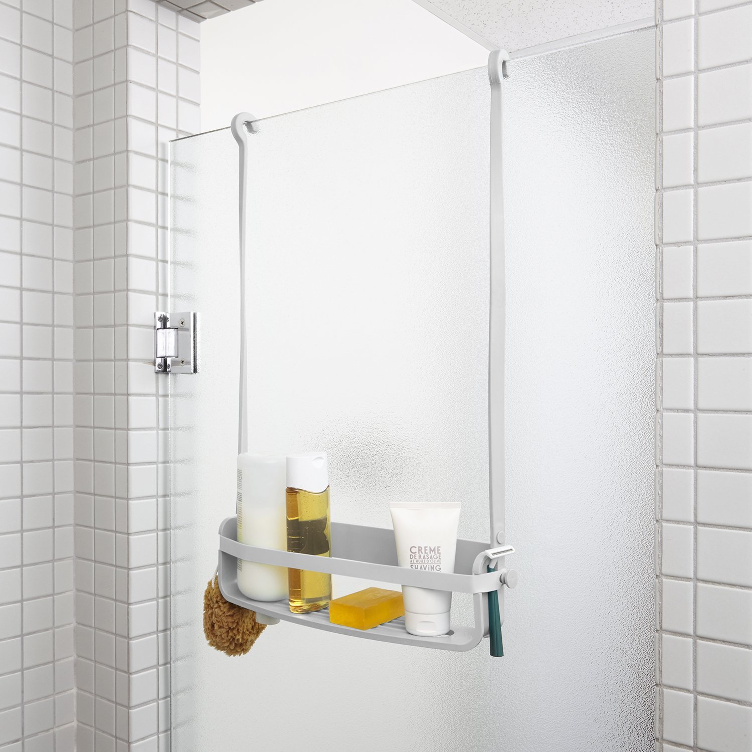 Umbra Полиця для ванної 40,64x11,11x62,23 см сіра Flex Duschregal | https://grandposuda.com.ua
