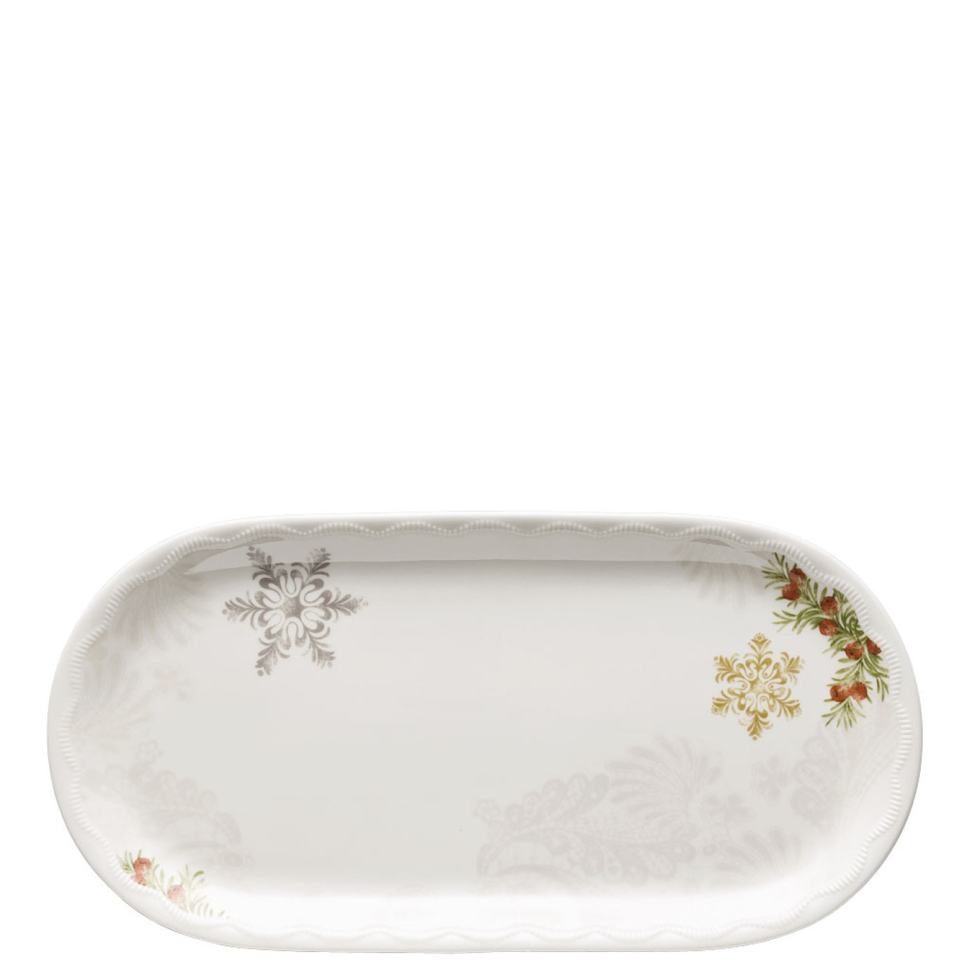 Hutschenreuther Поднос для сахарницы и молочника 32 см Winterromance decorated | https://grandposuda.com.ua