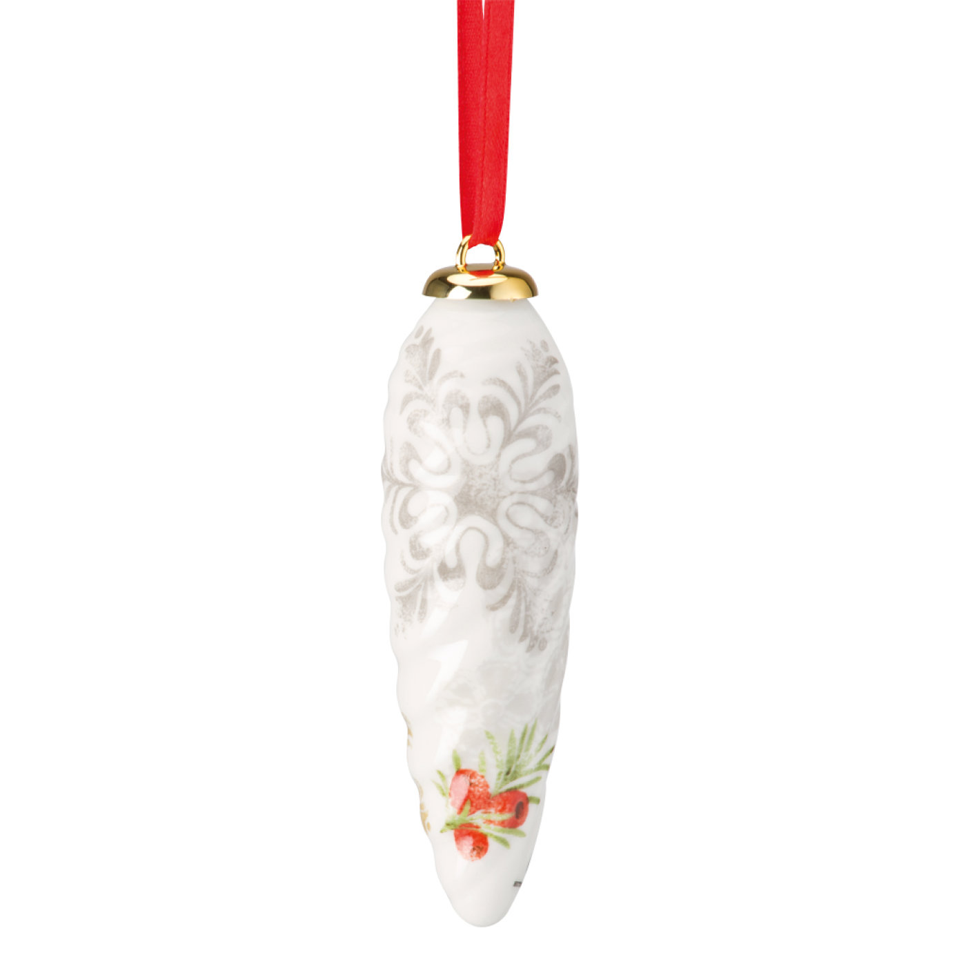 Hutschenreuther Підвіска різдвянаШишка маленька 9,3 см Winterromance decorated | https://grandposuda.com.ua