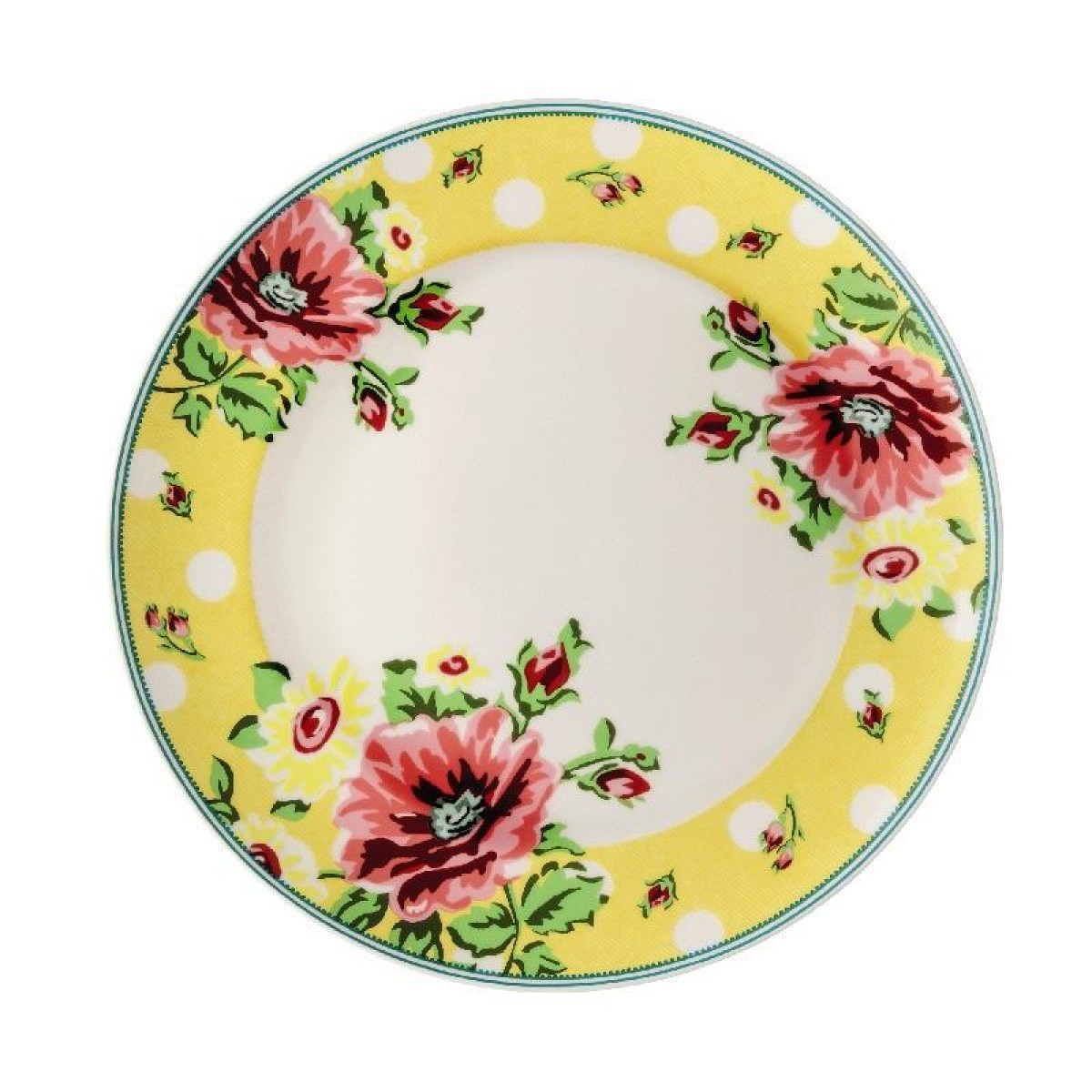 Hutschenreuther Тарелка «Цветы» желтая 22 см Springtime | https://grandposuda.com.ua