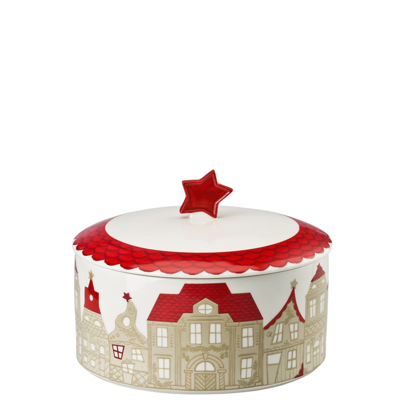 Hutschenreuther Ємність для зберігання маленька 19 см Little Christmastown | https://grandposuda.com.ua