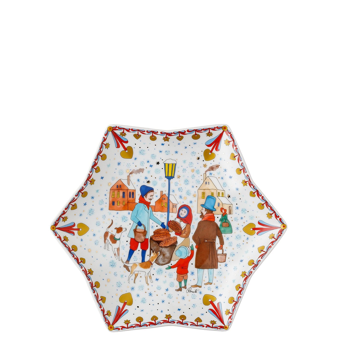 Hutschenreuther Чаша 24 см Різдвяний ринок Sammelkollektion 19 | https://grandposuda.com.ua