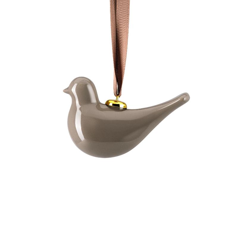 Hutschenreuther Підвіска Пташка Сіро-коричнева 9x5,5 см Springtime | https://grandposuda.com.ua