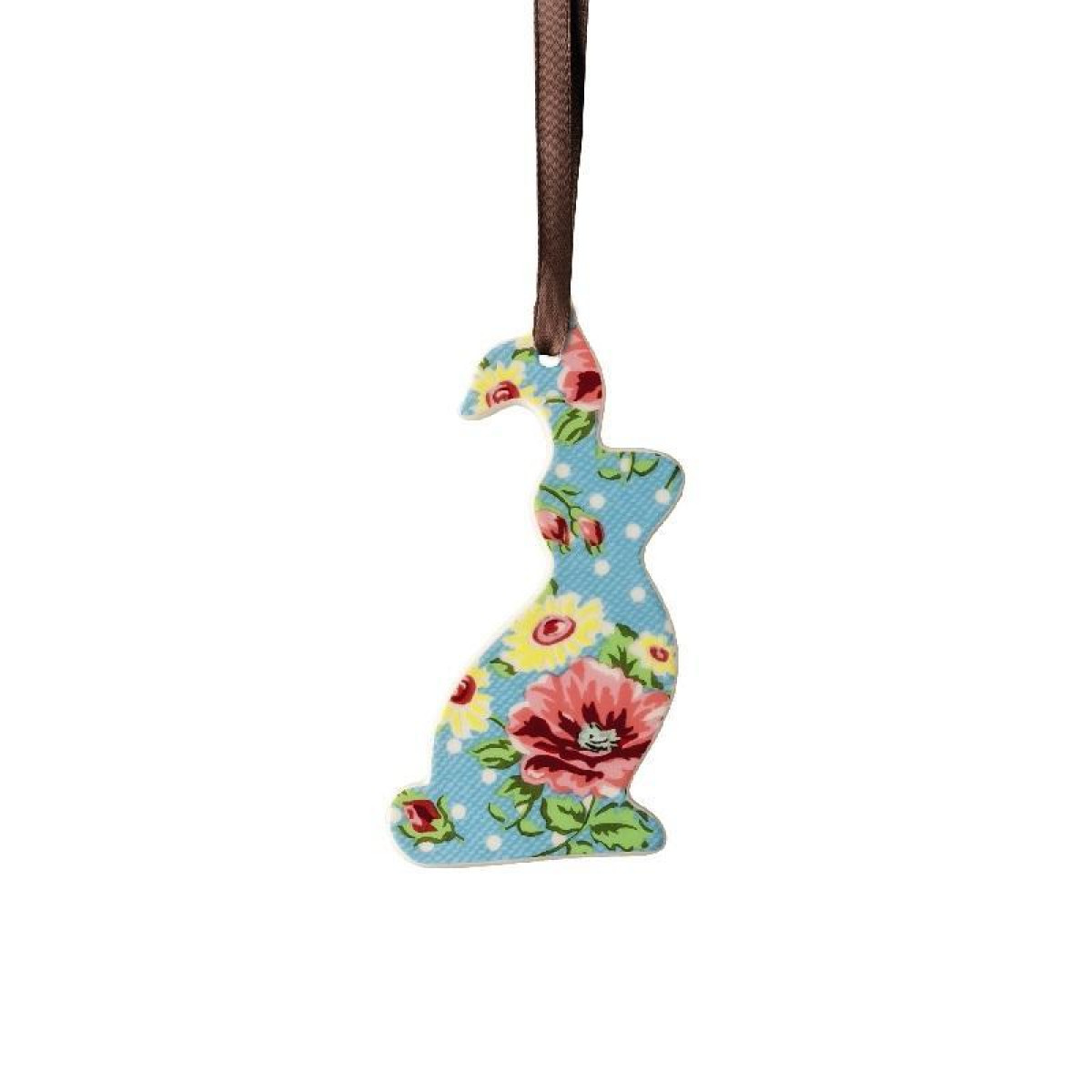 Hutschenreuther Підвіска Кролик «Квіти» бірюза 10x5,5 см Springtime | https://grandposuda.com.ua