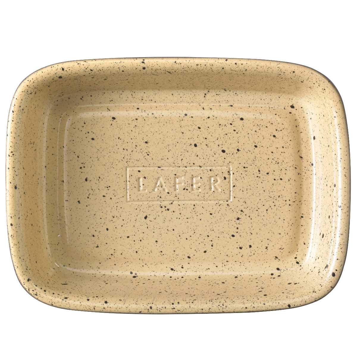 Römertopf Деко для гриля середній, 22 x 16,5 x 4,8 см, бежевий / чорний, Lafer BBQ | https://grandposuda.com.ua