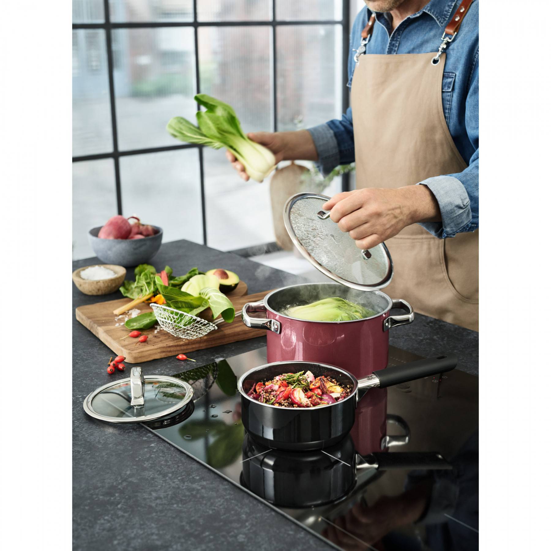 WMF Каструля 20 см Rose Quartz Fusiontec | https://grandposuda.com.ua