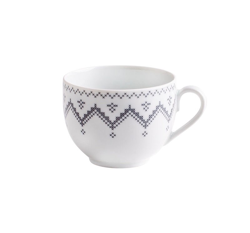 Kahla Чашка для кави 0,21 л, сіра Cross Stitch | https://grandposuda.com.ua