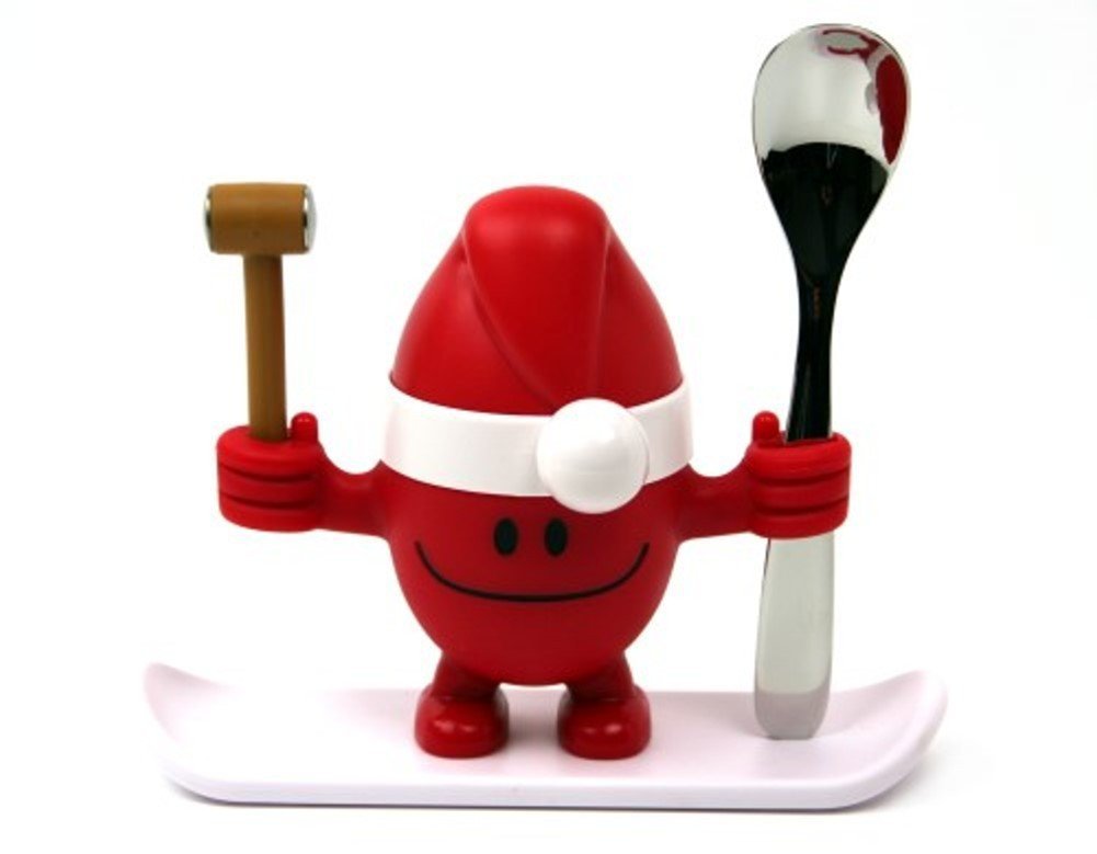 WMF Подставка для яйца с солонкой набор 2 предмета, красная McEgg Xmas-Set | https://grandposuda.com.ua