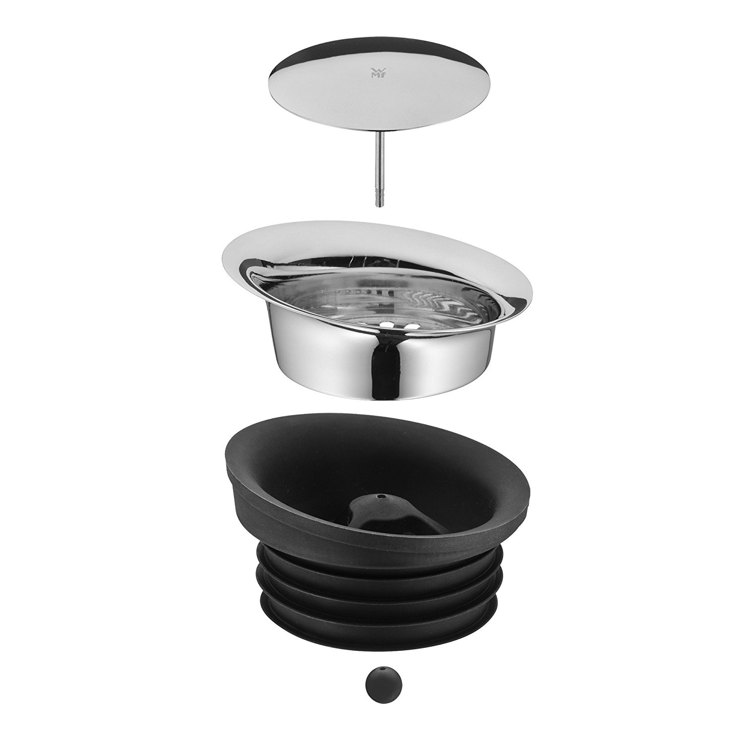 WMF Графін для води з ручкою, чорний 1,5 л + 2 склянки 0,25 л Basic | https://grandposuda.com.ua