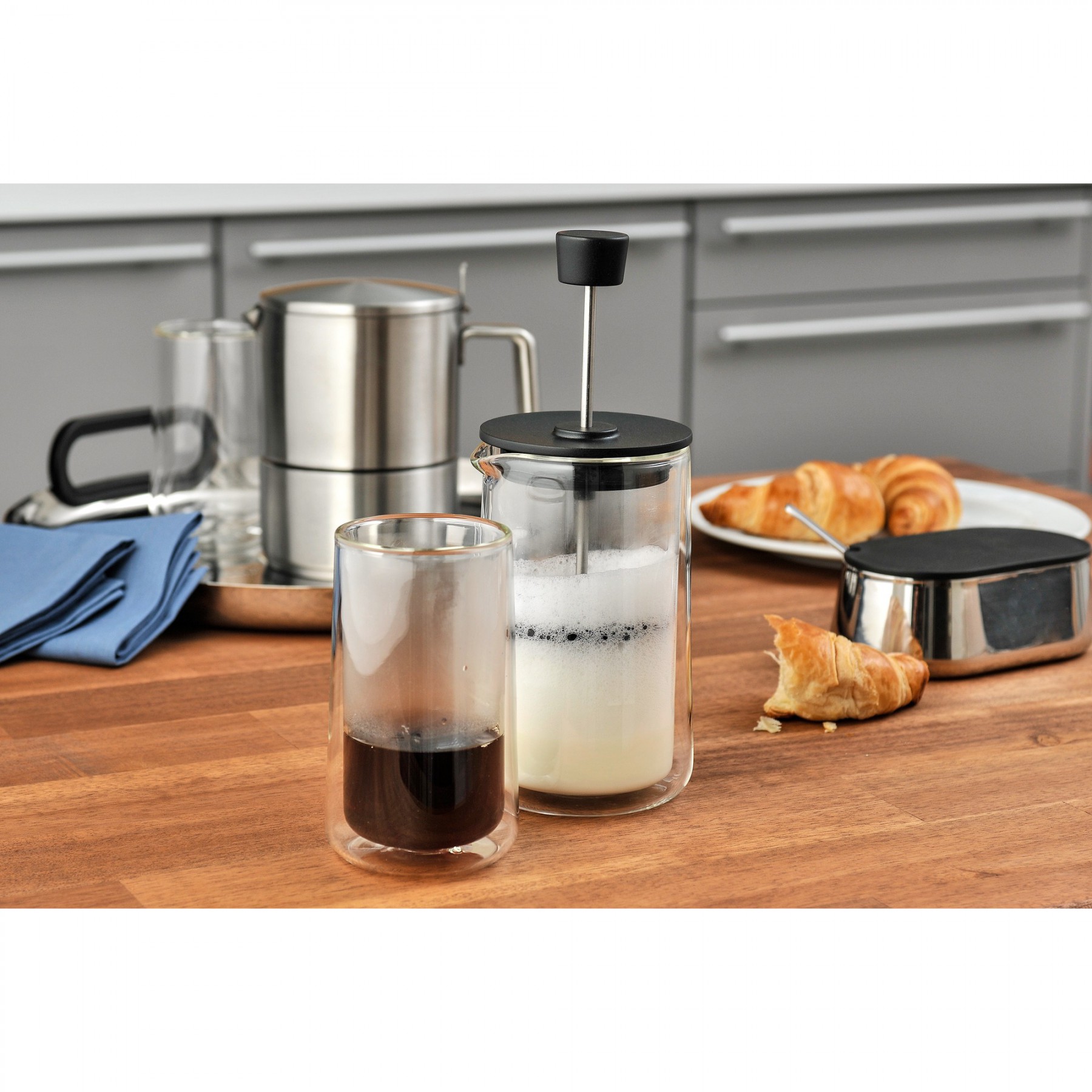 WMF Набор для взбивания молока 3 предмета Coffee Time | https://grandposuda.com.ua