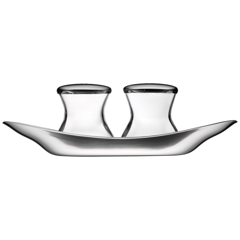 WMF Солонка и перечница с подставкой набор 3 предмета Wagenfeld | https://grandposuda.com.ua