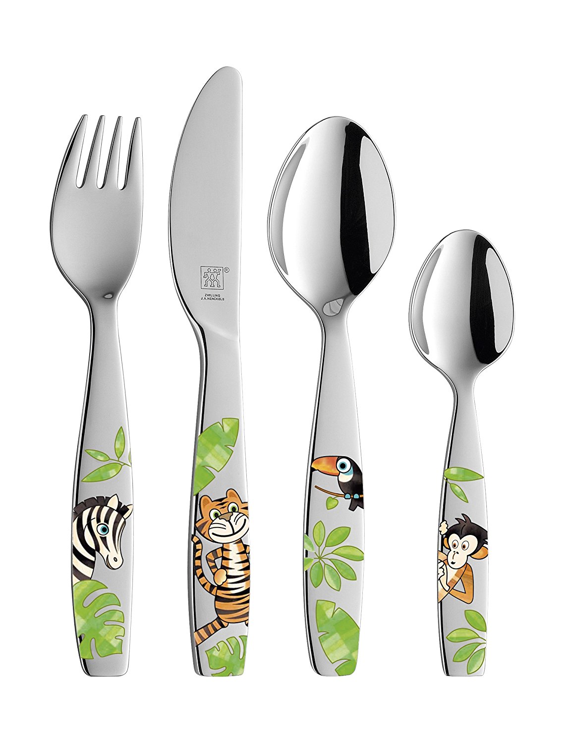 Zwilling Набір дитячих столових приборів 4 предмета Jungle Twin Kids | https://grandposuda.com.ua