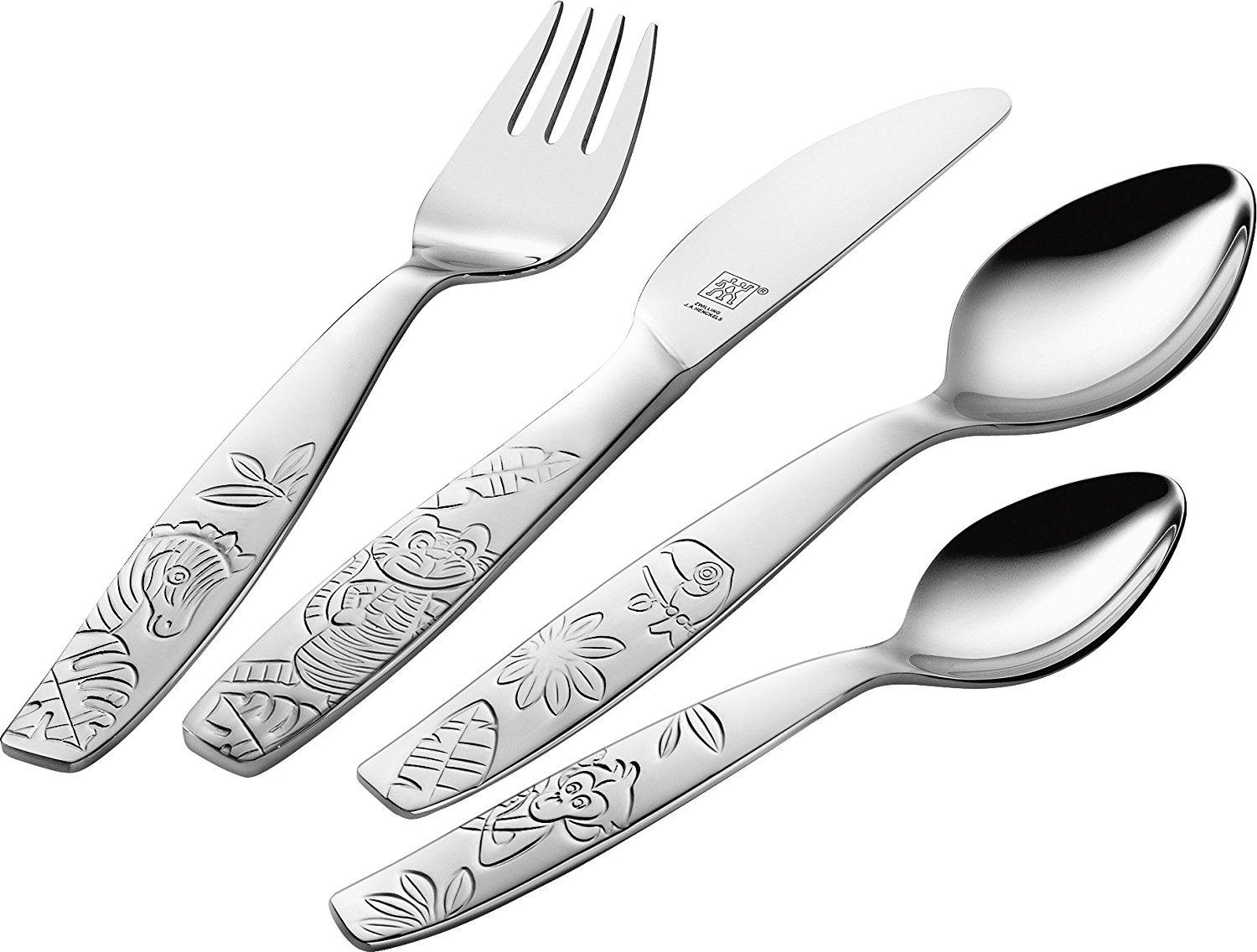 Zwilling Набір дитячих столових приборів 4 предмета Jungle Twin Kids | https://grandposuda.com.ua