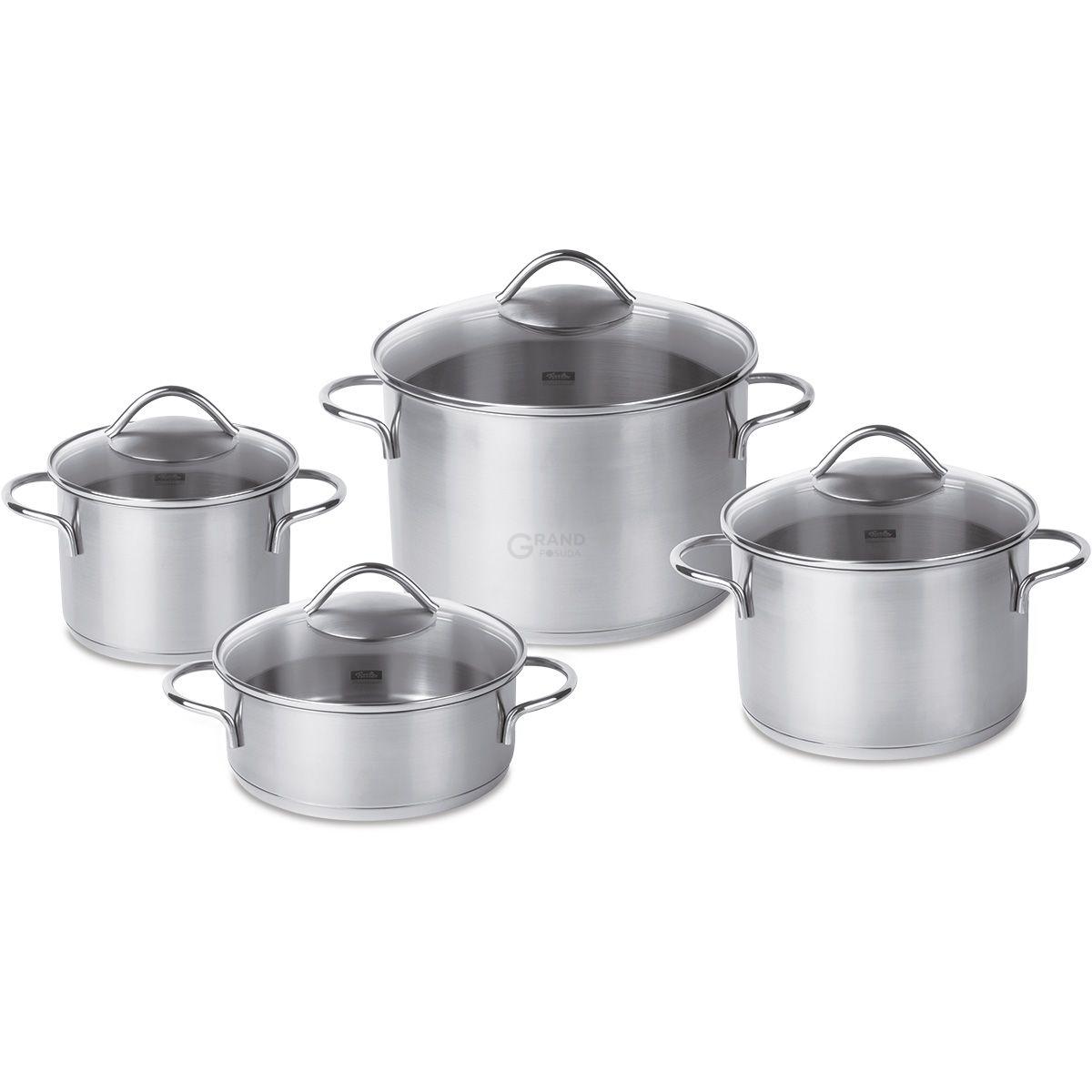 Fissler Набір каструль з кришками, 4 предмета, Vienna | https://grandposuda.com.ua