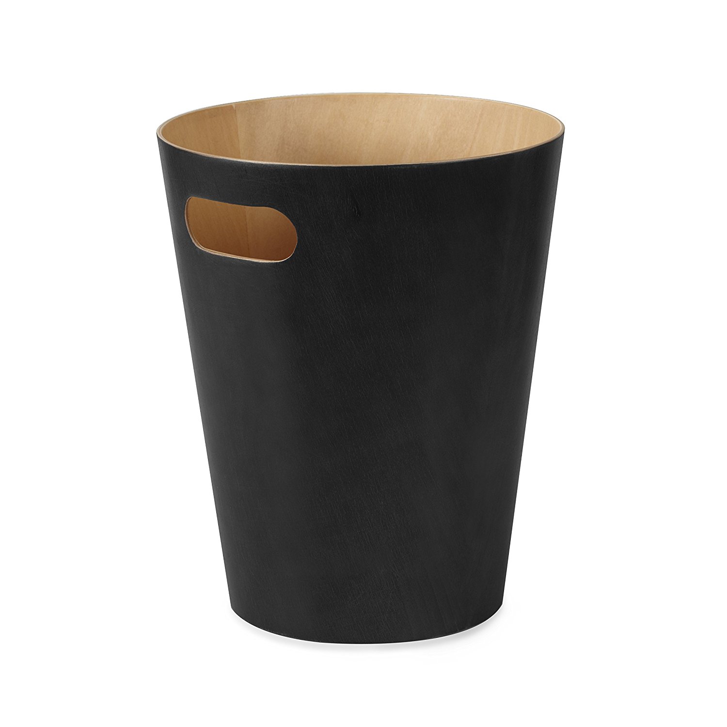 Umbra Кошик для сміття 27,9x22,9 см чорна Woodrow Can | https://grandposuda.com.ua