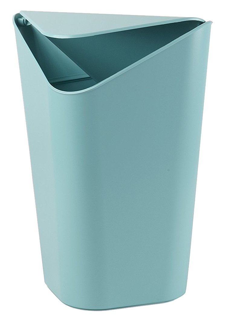Umbra Кошик для сміття 29,2x21x20,4 см бірюзова Corner Mini | https://grandposuda.com.ua
