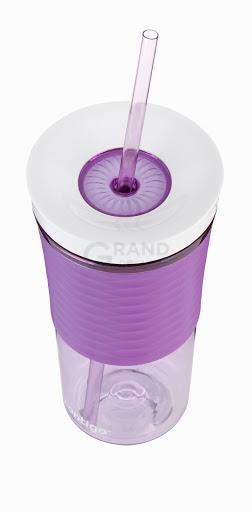 Contigo Стакан с трубочкой лиловый 0,54 л Shake & Go | https://grandposuda.com.ua