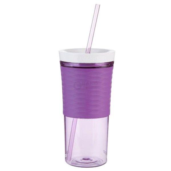 Contigo Стакан с трубочкой лиловый 0,54 л Shake & Go | https://grandposuda.com.ua