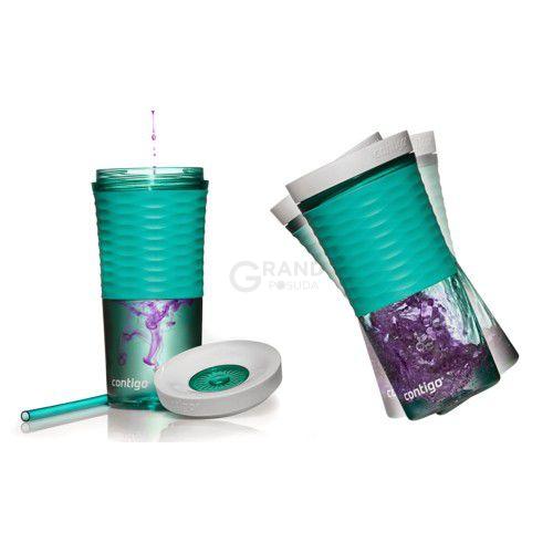 Contigo Стакан с трубочкой голубой 0,54 л Shake & Go | https://grandposuda.com.ua