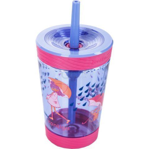 Contigo Стакан детский с трубочкой синий 0,42 л Spill Proof Tumbler | https://grandposuda.com.ua