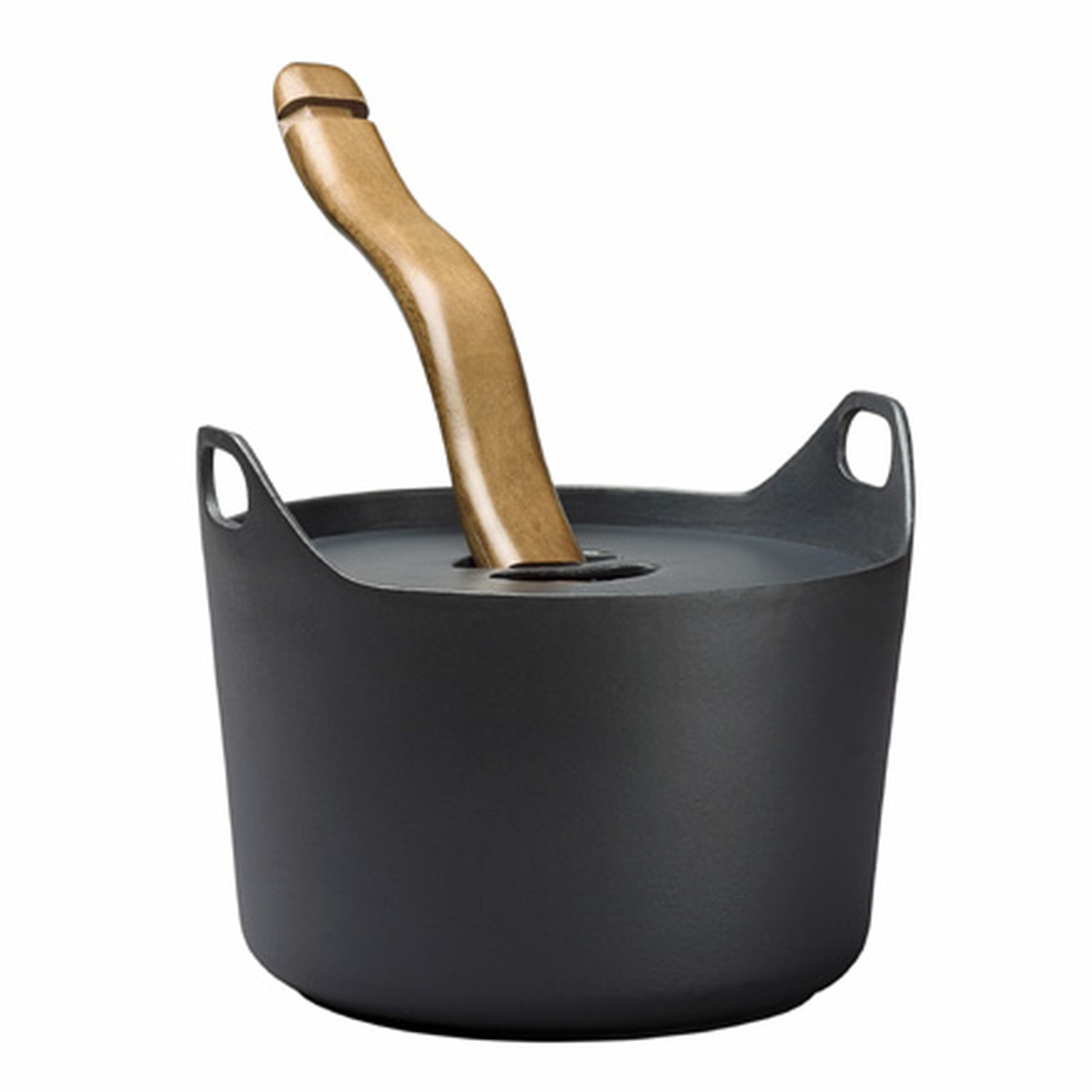 Iittala Кастрюля с крышкой 20х21,5х21,5х21,5 см черная Sarpaneva | https://grandposuda.com.ua