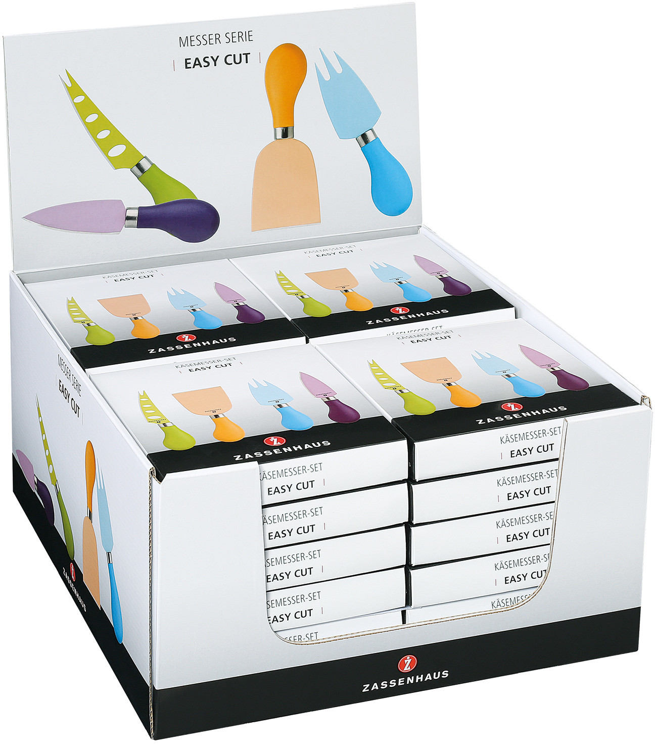 Zassenhaus Набор из 4 ножей для сыра Easy Cut | https://grandposuda.com.ua