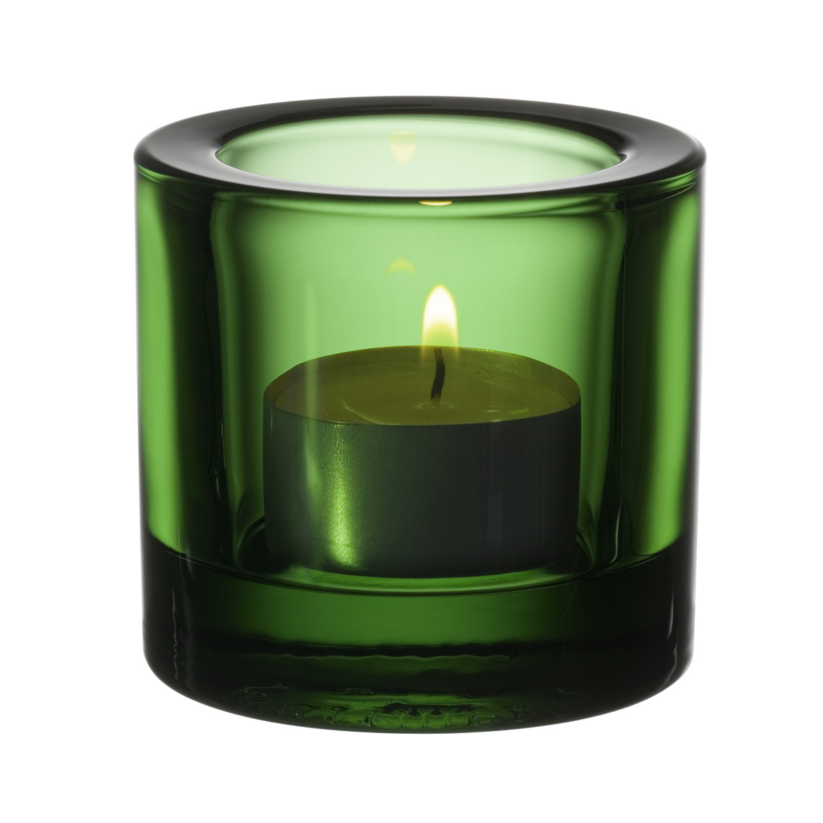 Iittala Подсвечник для чайной свечи 6,9х6 см зеленый Kivi | https://grandposuda.com.ua