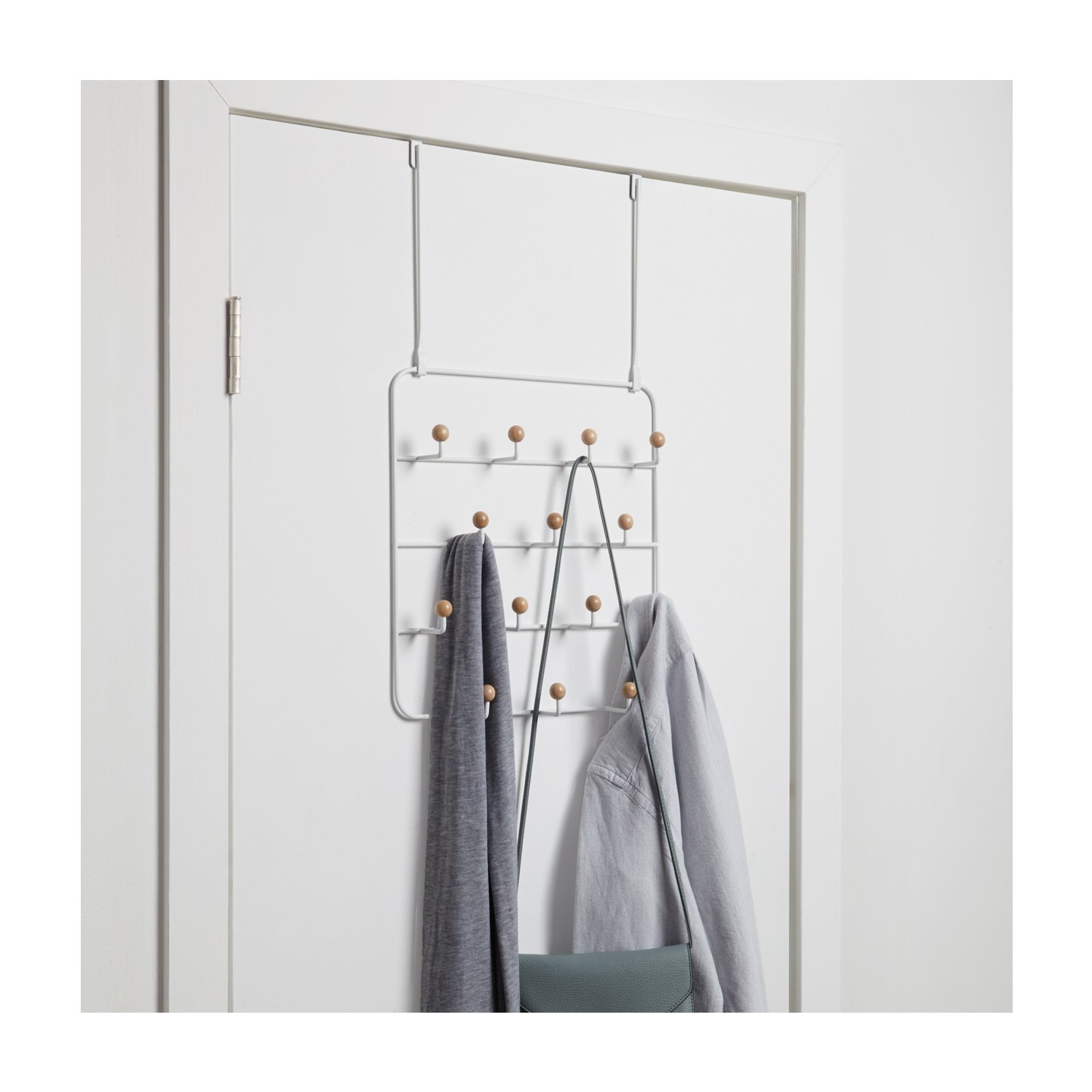 Umbra Вішак дверна 59,69x36,19x10,16 см біла Estique Multifunktionale Türgarderobe | https://grandposuda.com.ua