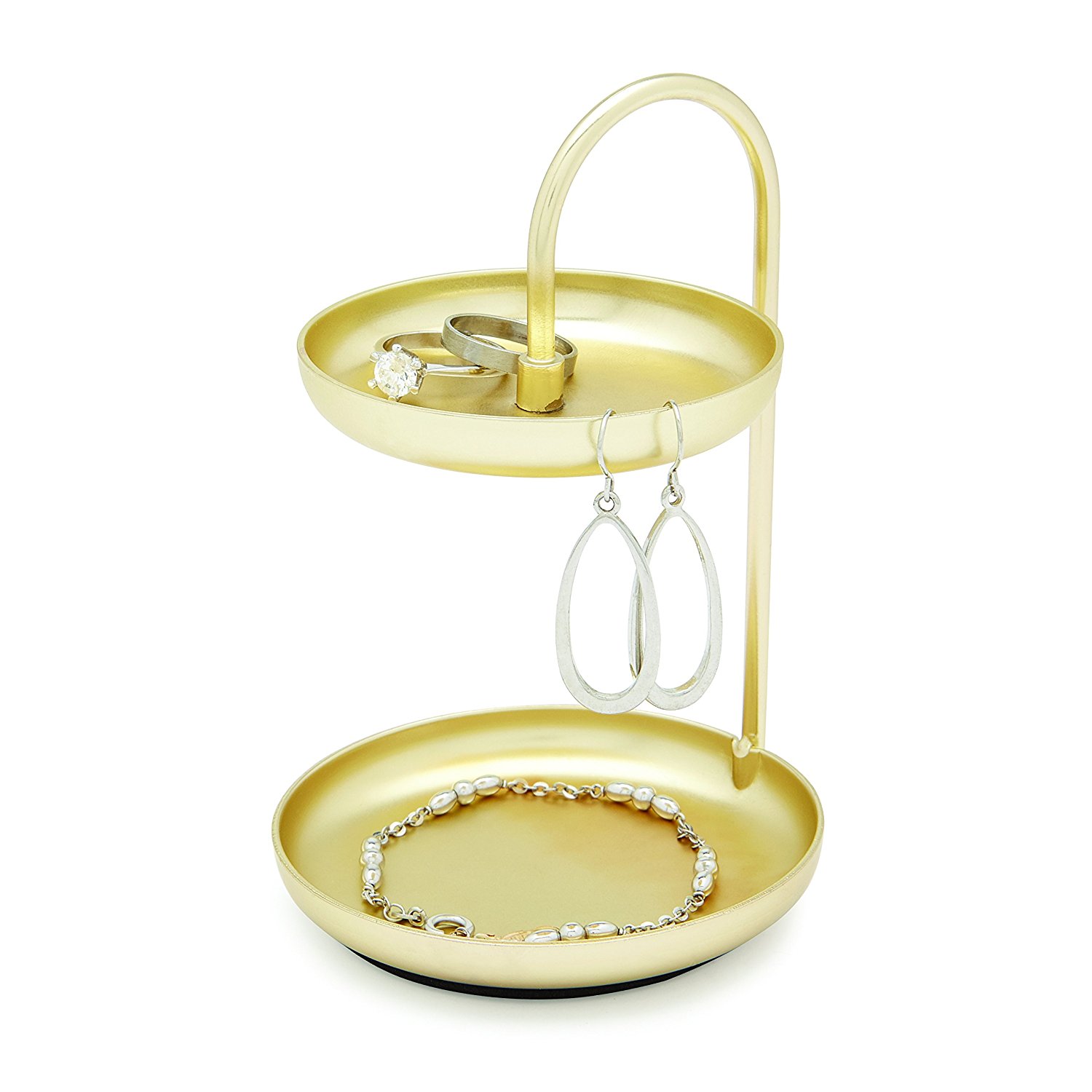 Umbra Тримач для ювелірних виробів 7,6x7,6x10,2 см золотий Poise Ring Holder | https://grandposuda.com.ua