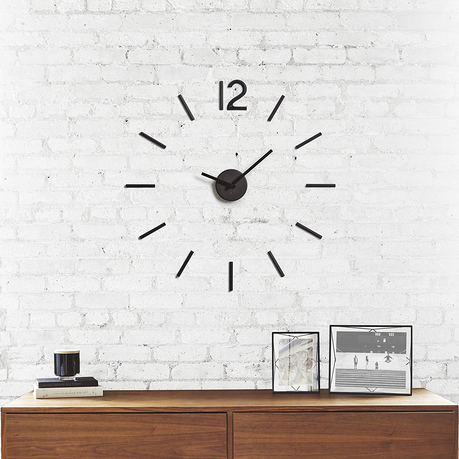 Umbra Настенные часы Ø 100 см черные Blink Wall Clock | https://grandposuda.com.ua