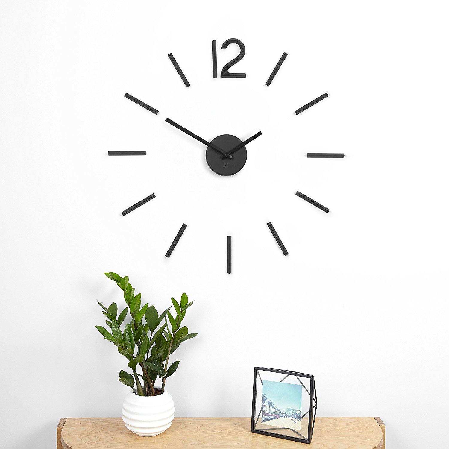 Umbra Настенные часы Ø 100 см черные Blink Wall Clock | https://grandposuda.com.ua