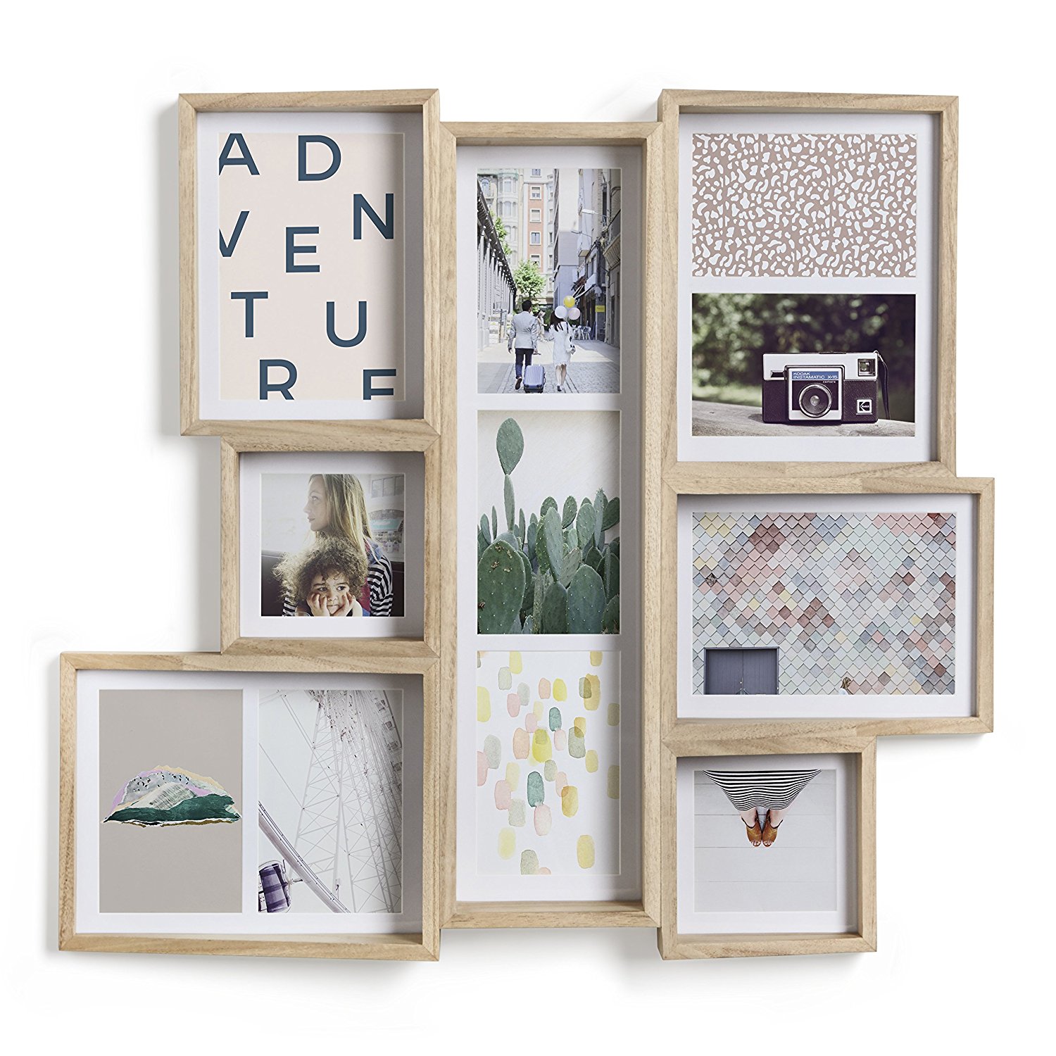 Umbra Фоторамка 58,4x6,4x54 см дерево Edge Multi Desk Photo Display | https://grandposuda.com.ua