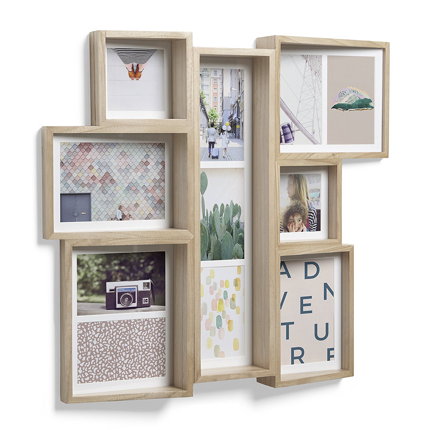 Umbra Фоторамка 58,4x6,4x54 см дерево Edge Multi Desk Photo Display | https://grandposuda.com.ua