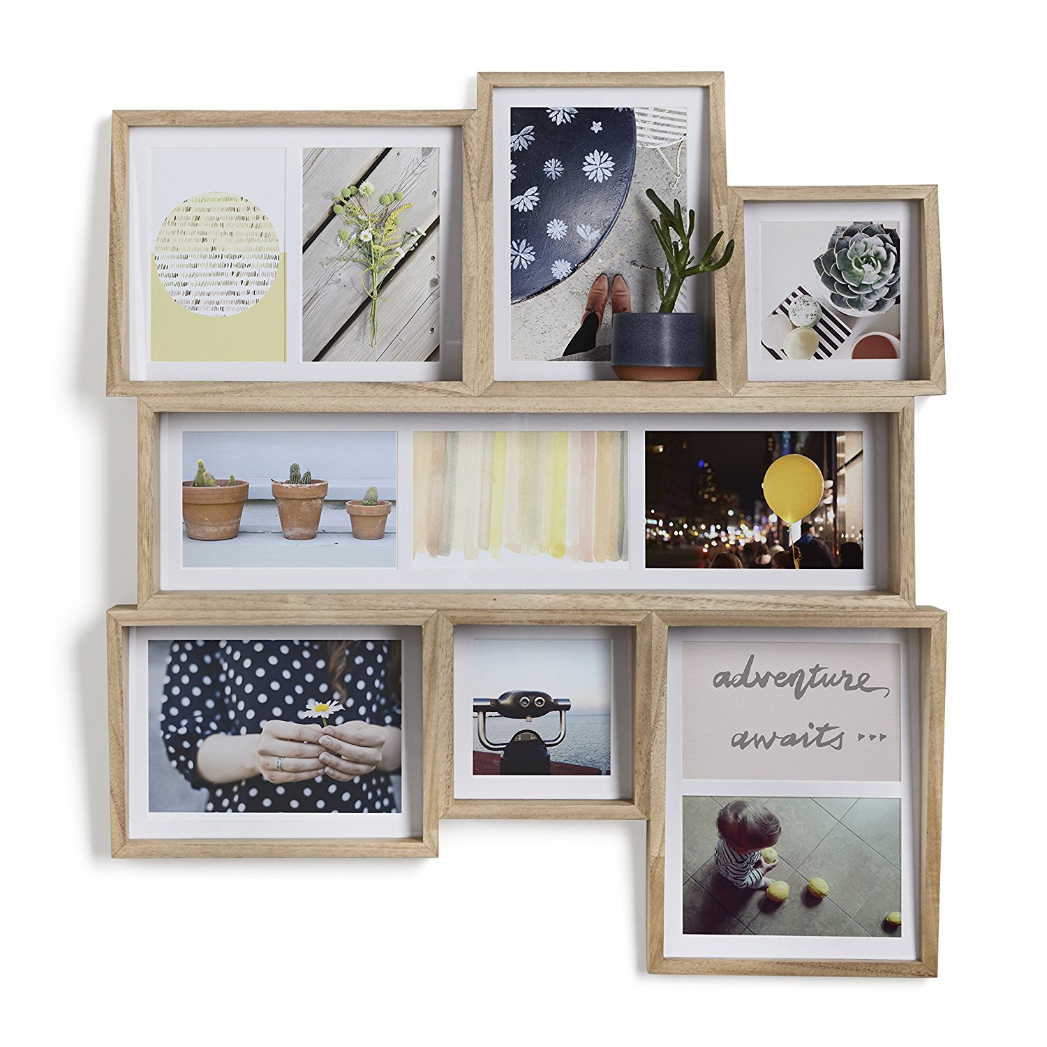 Umbra Фоторамка 58,4x6,4x54 см дерево Edge Multi Desk Photo Display | https://grandposuda.com.ua