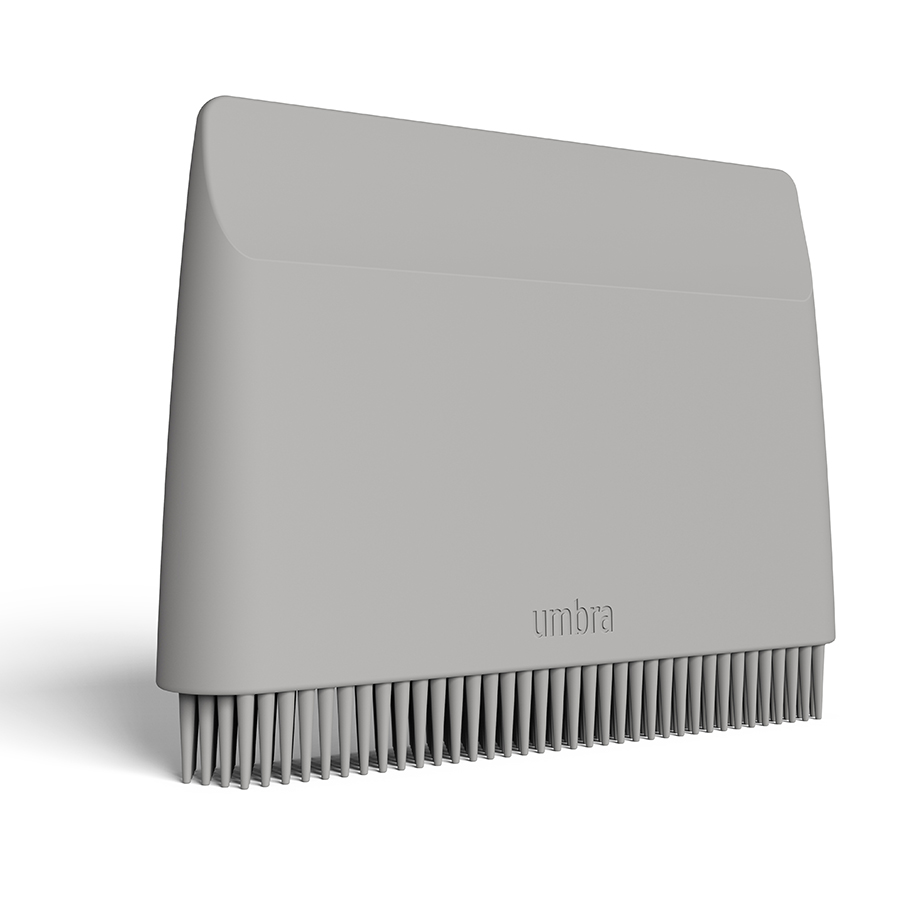 Umbra Щітка зі скребком 10,2х7,6х1,5 см сіра Flex | https://grandposuda.com.ua