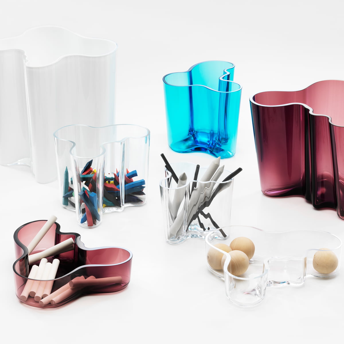 Iittala Ваза 12х15х12,5 см прозрачная Aalto | https://grandposuda.com.ua