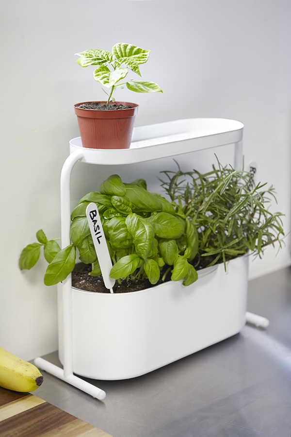 Umbra Кашпо для комнатных растений 34х34,5х14,3 см белое Giardino | https://grandposuda.com.ua