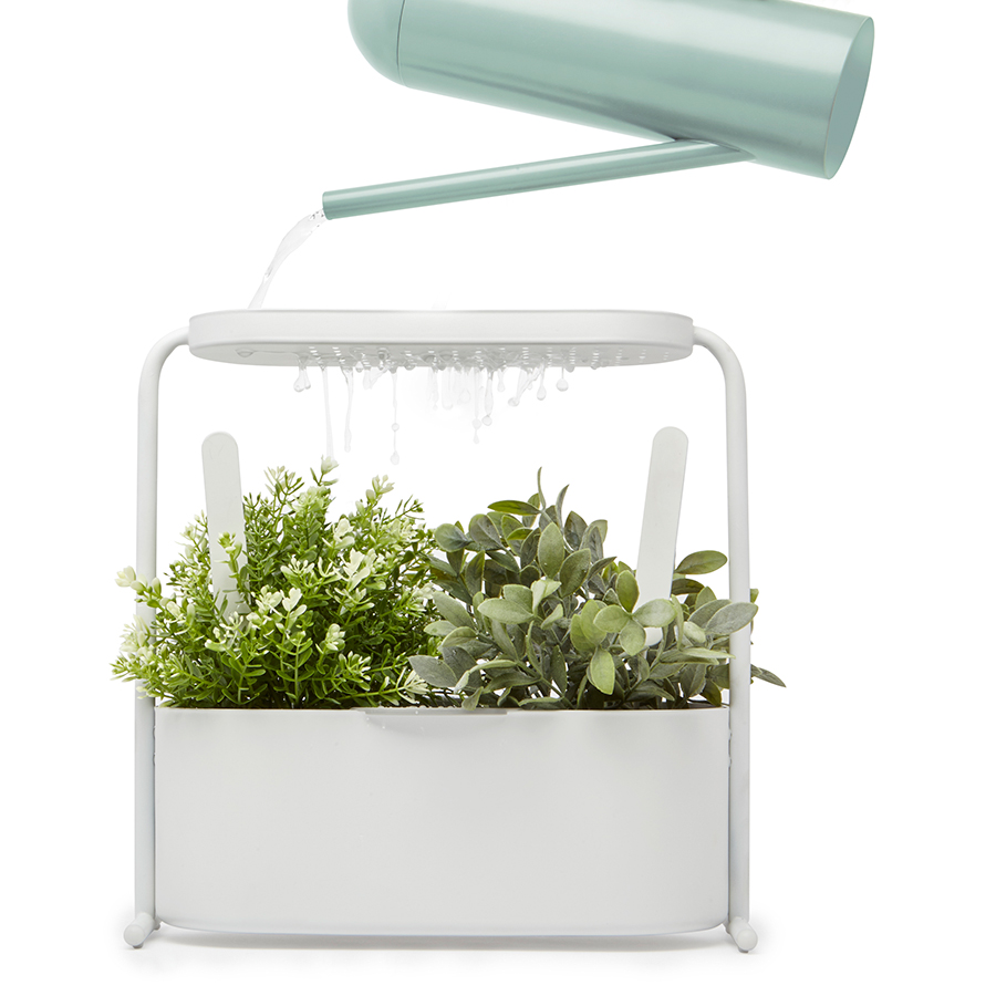 Umbra Кашпо для комнатных растений 34х34,5х14,3 см белое Giardino | https://grandposuda.com.ua