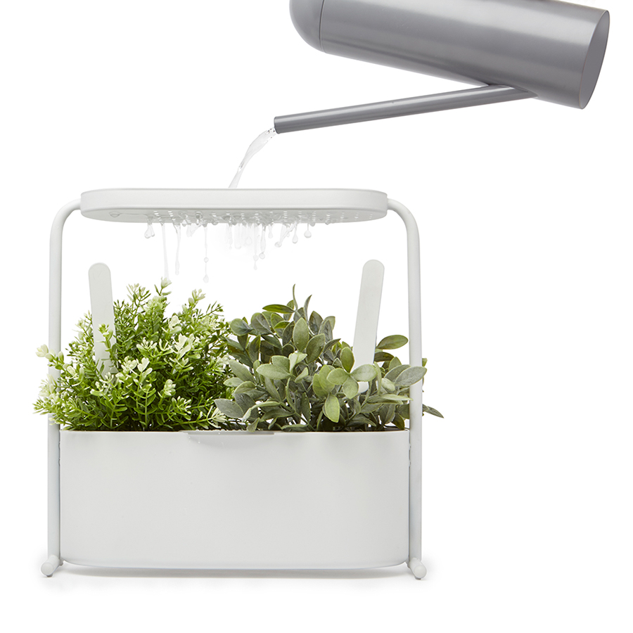 Umbra Кашпо для комнатных растений 34х34,5х14,3 см белое Giardino | https://grandposuda.com.ua