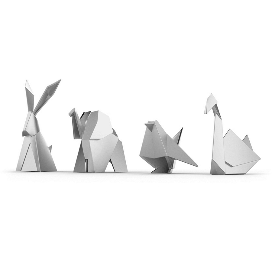 Umbra Тримач для кілець 6х4,5х3,6 см металік Origami | https://grandposuda.com.ua