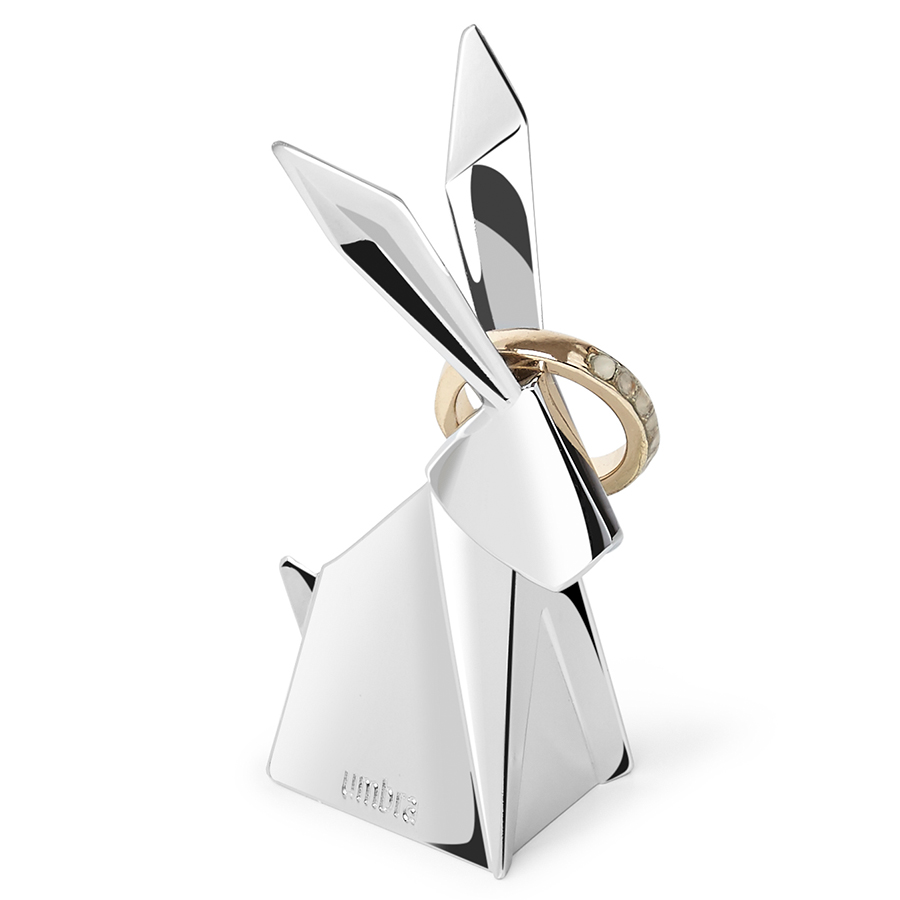 Umbra Тримач для кілець 4х8х3,5 см металік Origami | https://grandposuda.com.ua